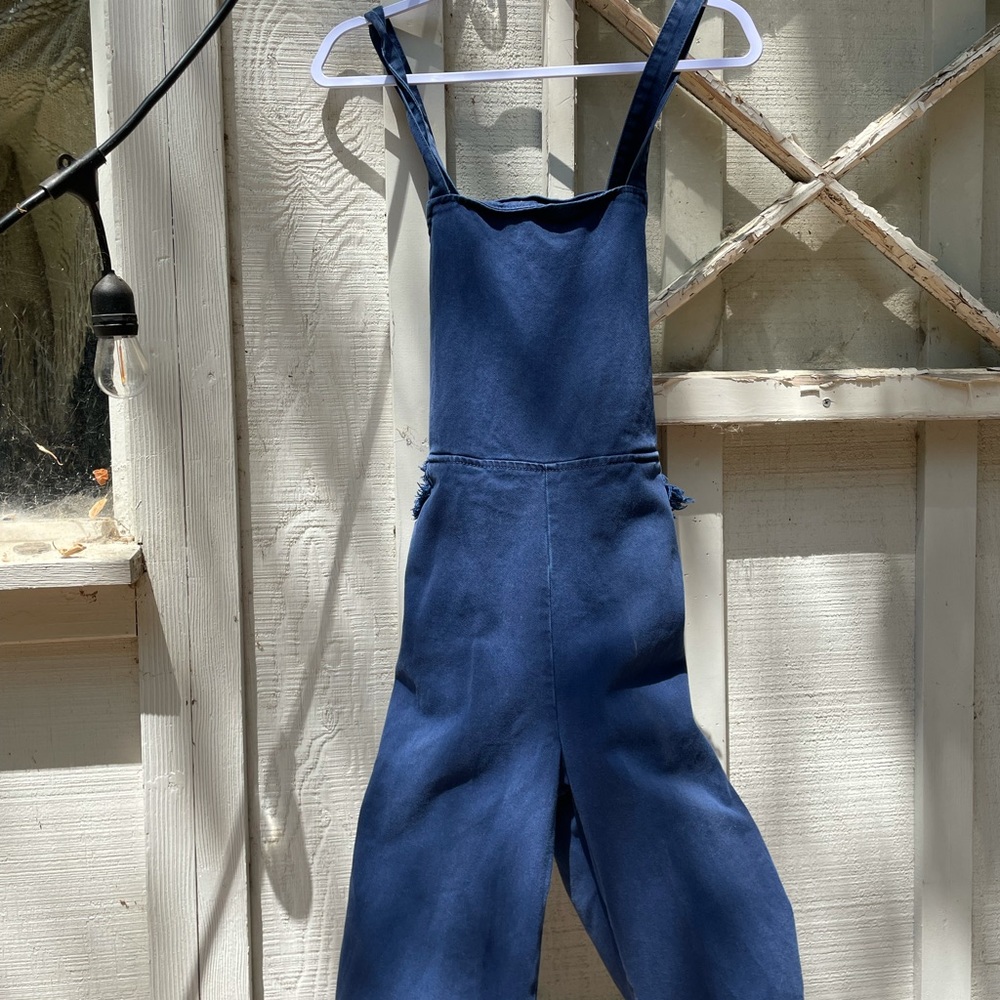 ASOS dark blue denim overalls with pockets!